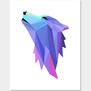 MINIMALIST POLYGON WOLF Posters and Art